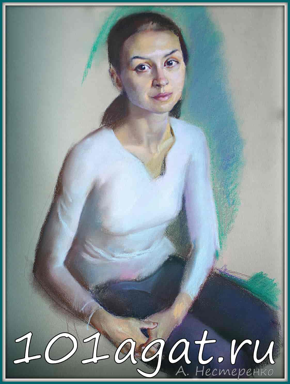 женский портрет пастель Саранск